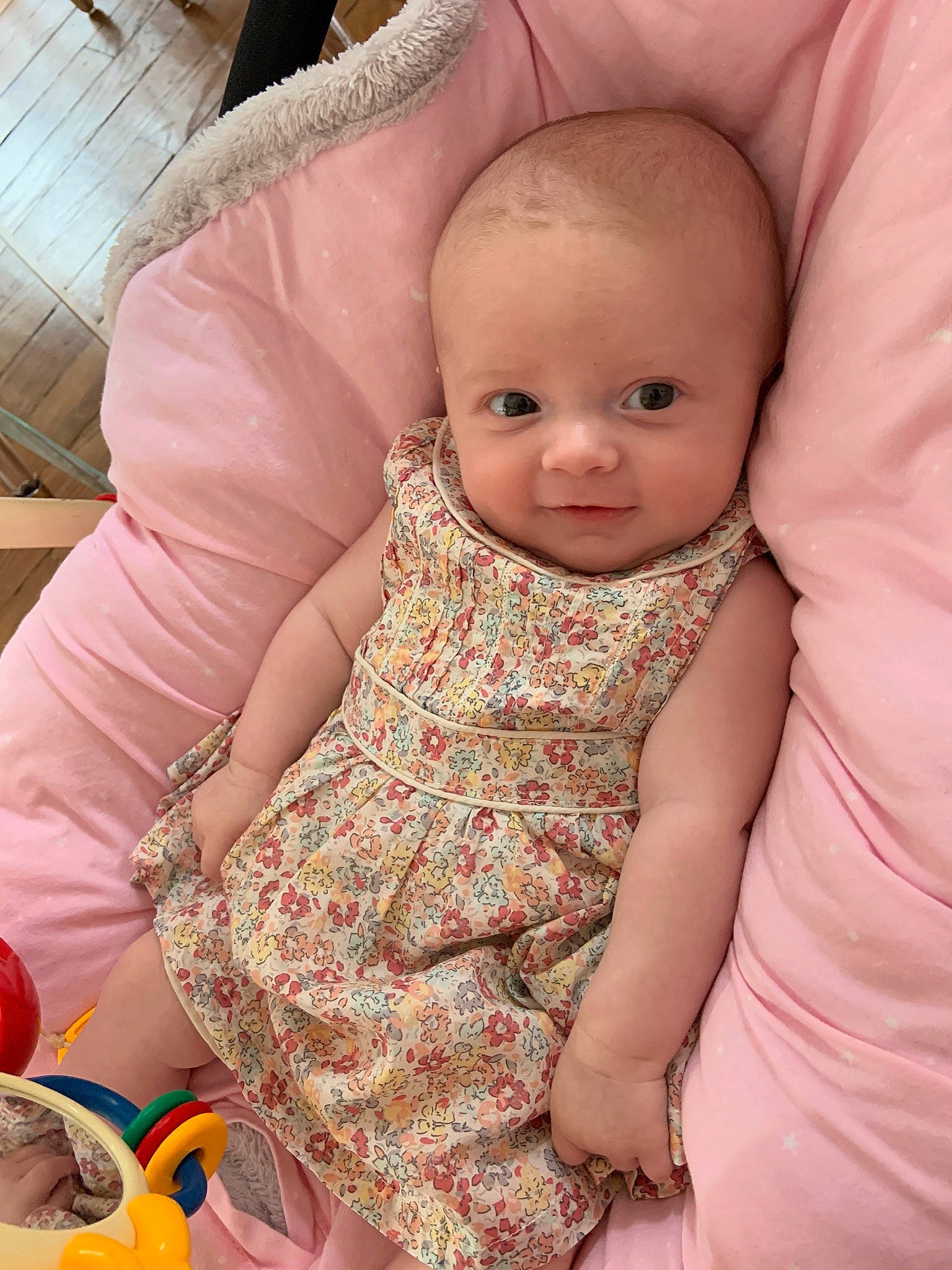 Louise participe au concours pour gagner de l'argent avec cette photo : baby, cheek, child, eye, face, head, person, pink, skin, toddler