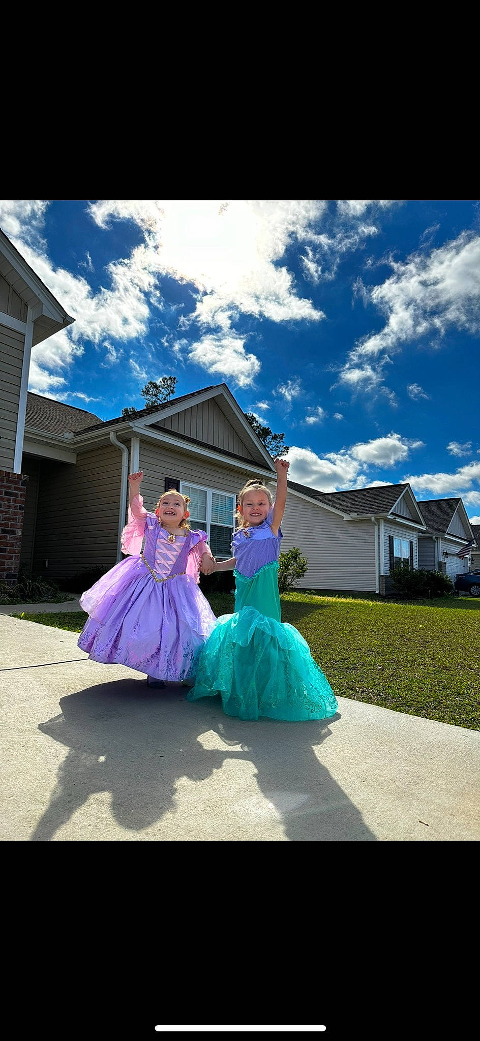 Calina is registered to the contest to win money with this photo: bridal_clothing, bridal_party_dress, building, cloud, dance, dress, electric_blue, event, fashion_design, flash_photography, formal_wear, gown, grass, happy, house, joy, performing_arts, person, plant, pole