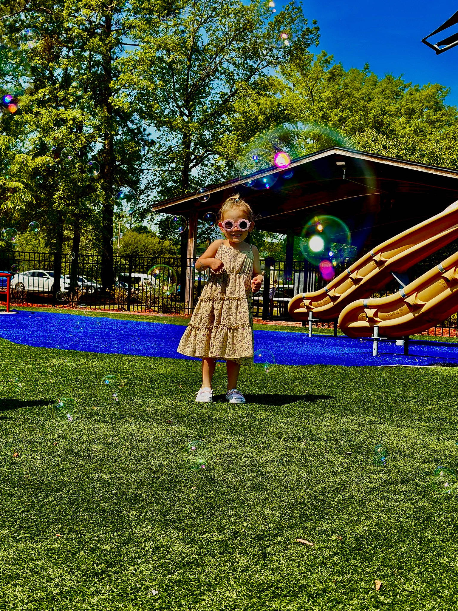 Calina joined the competition — help win amazing prizes! biome, city, daytime, electric_blue, fun, grass, grassland, happy, joy, landscape, lawn, leisure, people_in_nature, person, plant, pole, recreation, sky, sunlight, tints_and_shades