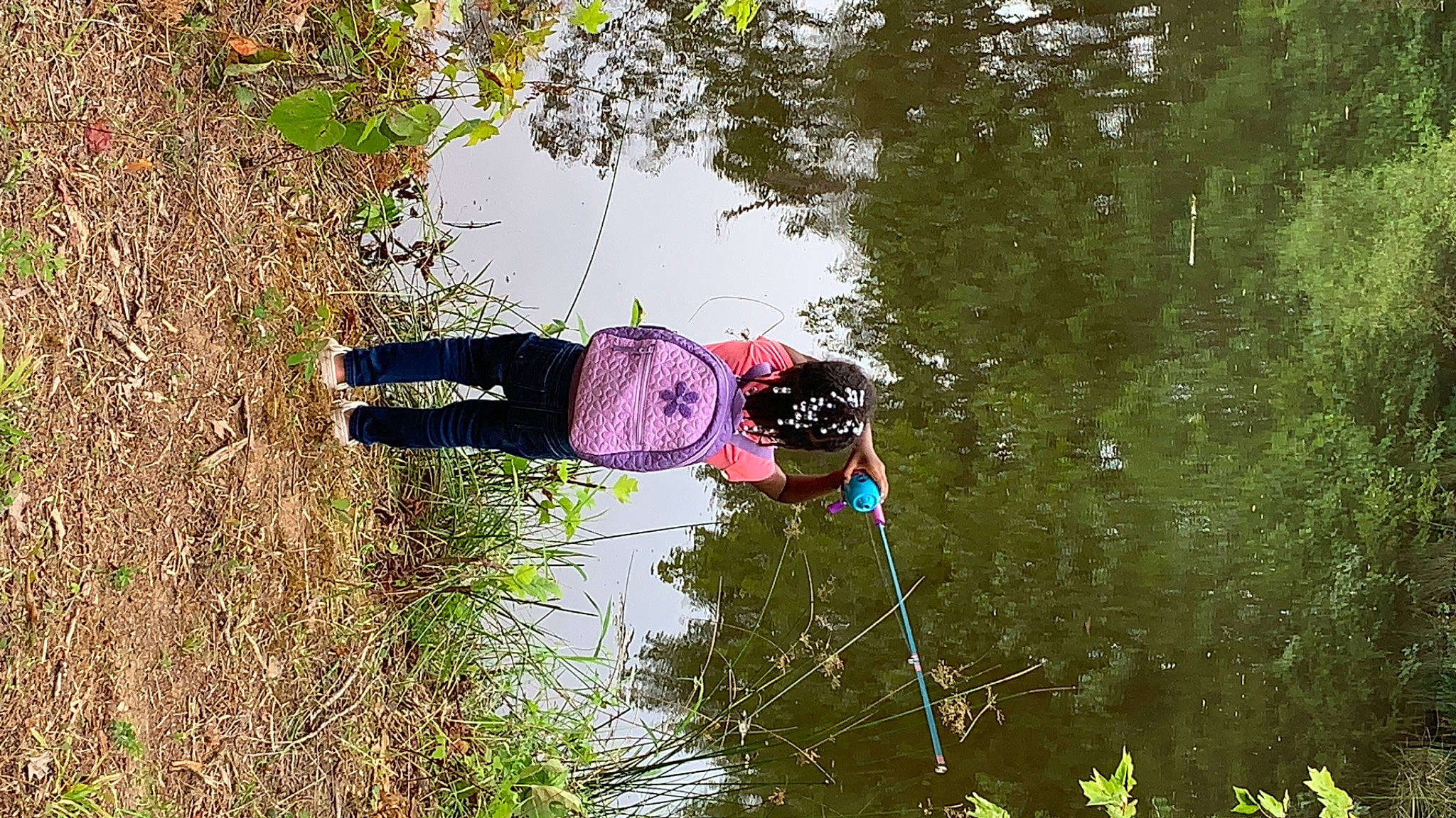 Grace joined the competition — help win amazing prizes! adventure, branch, fun, grass, grassland, happy, landscape, leisure, natural_landscape, outdoor_shoe, people_in_nature, plant, recreation, reflection, shrub, tree, water