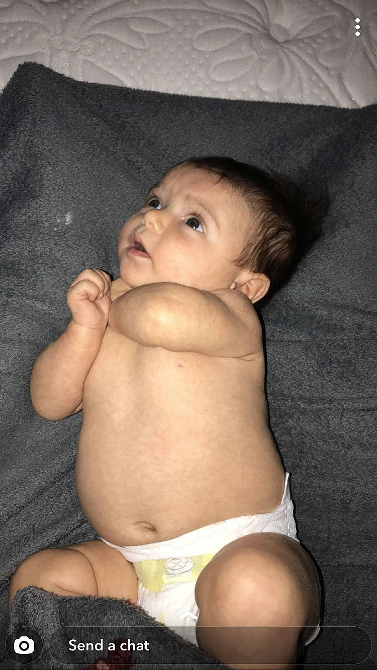 Iliana joined the competition — help win amazing prizes! abdomen, baby, cheek, chest, child, finger, leg, mouth, muscle, neck, person, skin, stomach, thumb, toddler, trunk