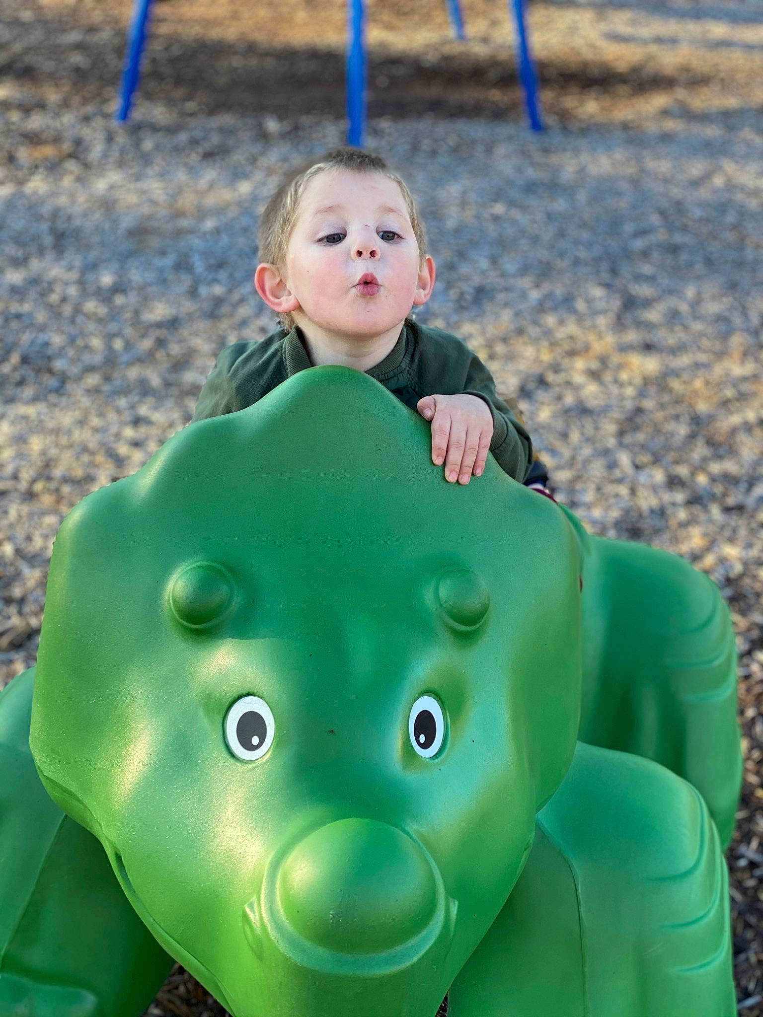 Allen Jr joined the competition — help win amazing prizes! baby, blue, child, eye, fun, grass, happy, head, inflatable, lawn_ornament, leaf, leisure, mouth, nature, people_in_nature, person, playground, recreation, snapshot, snout