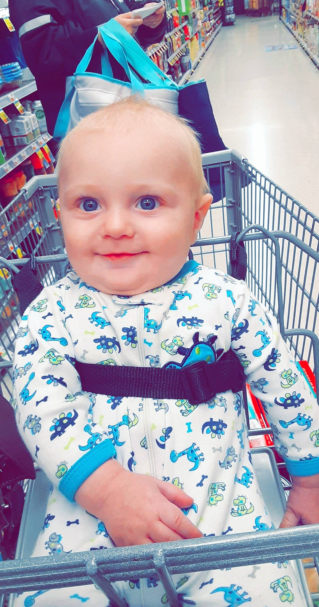 Carter joined the competition — help win amazing prizes! baby, baby_products, baby_safety, baby_toddler_clothing, cheek, child, cradle, day_dress, eye, eyelash, hair_accessory, infant_bed, iris, joy, nose, pattern, person, product, sleeve, toddler