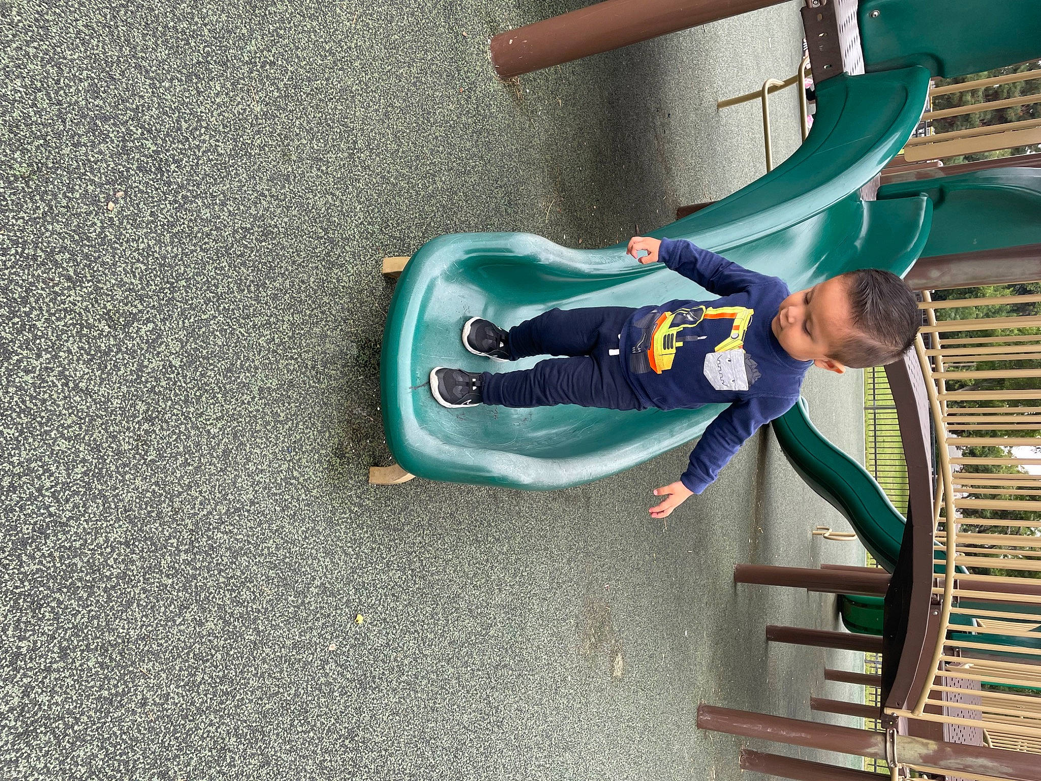 Sebastian joined the competition — help win amazing prizes! asphalt, child, chute, city, electric_blue, fun, knee, leisure, outdoor_play_equipment, outdoor_shoe, person, playground, playground_slide, recreation, road_surface, smile, sneakers, tar, toddler, walking_shoe