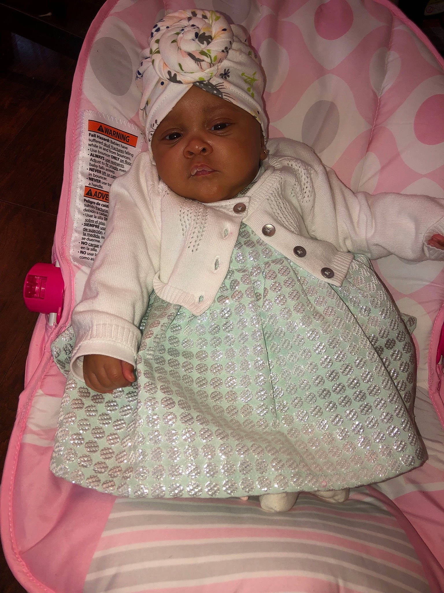 Kaidence is registered to the contest to win money with this photo: baby, baby_products, cheek, child, headwear, person, pink, product, skin, smile, toddler