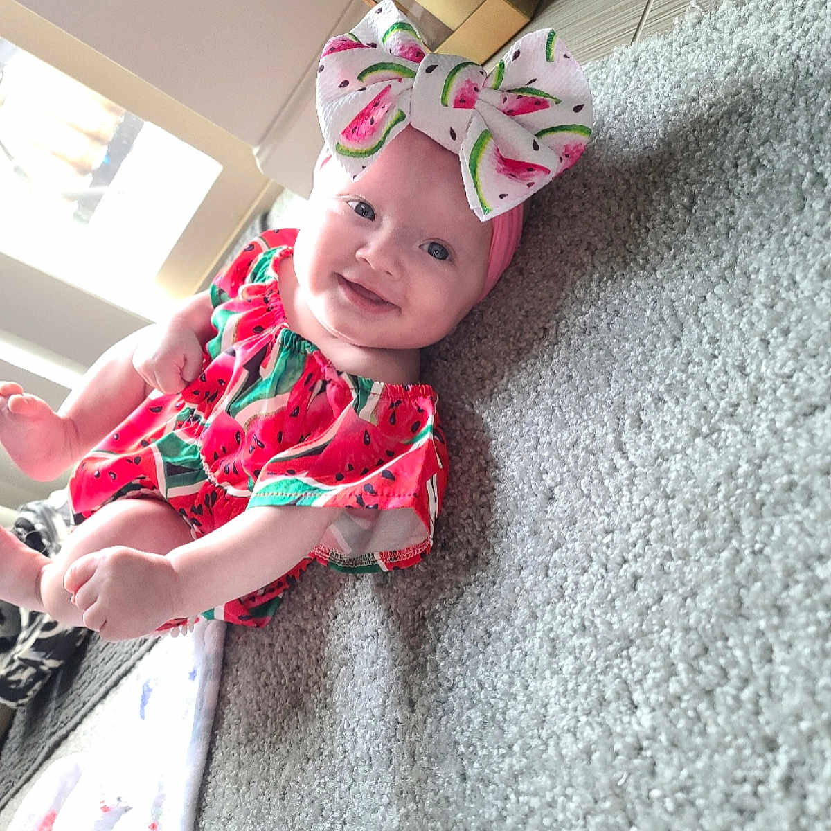 Aria joined the competition — help win amazing prizes! baby, baby_products, baby_toddler_clothing, cap, carmine, child, costume_hat, fashion_accessory, fictional_character, flooring, hair_accessory, happy, headband, linens, magenta, pattern, selfie, sleeve, smile, toddler