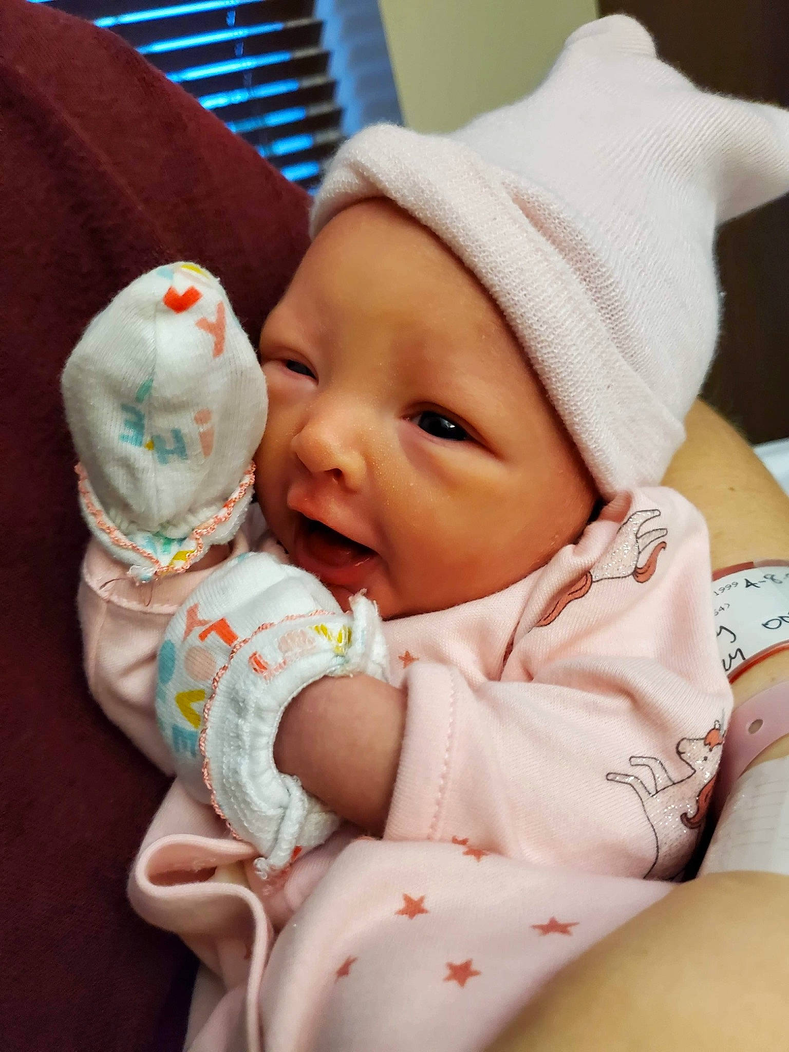 Dove is registered to the contest to win money with this photo: baby, baby_products, baby_sleeping, baby_toddler_clothing, cap, cheek, child, comfort, eye, fashion_accessory, happy, hat, headgear, headwear, human, lip, mouth, person, sitting, skin