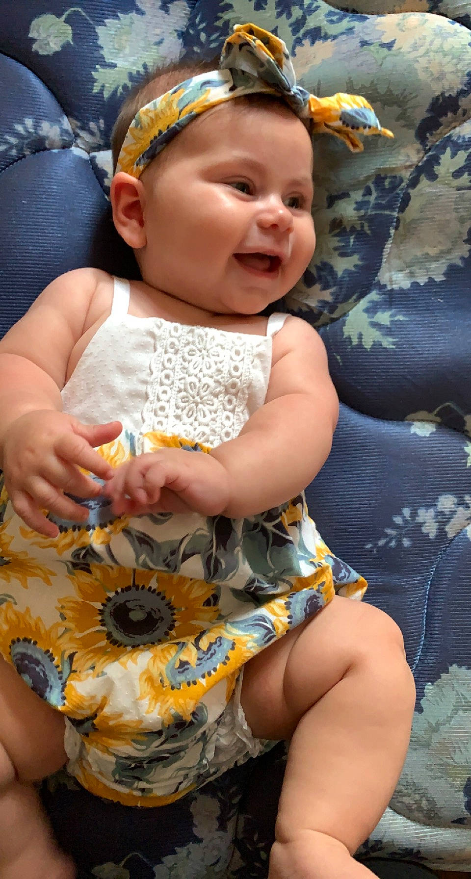 Evelynn is registered to the contest to win money with this photo: baby, baby_toddler_clothing, beauty, blue, cap, facial_expression, grass, happy, hat, iris, organ, people, person, pink, product, skin, smile, summer, thigh, toddler