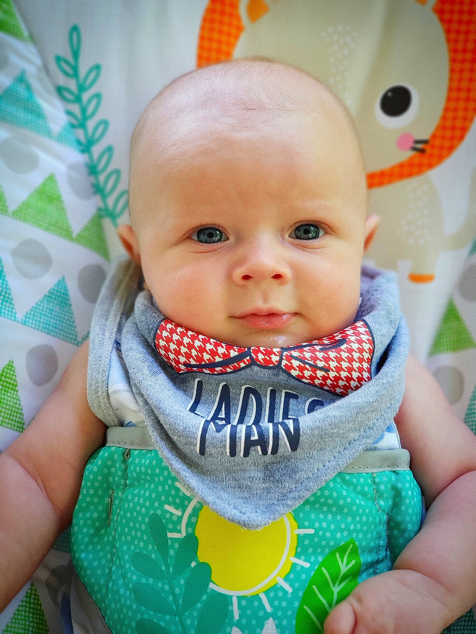 Richard is registered to the contest to win money with this photo: baby, baby_products, cheek, child, face, green, head, lip, neck, nose, person, toddler