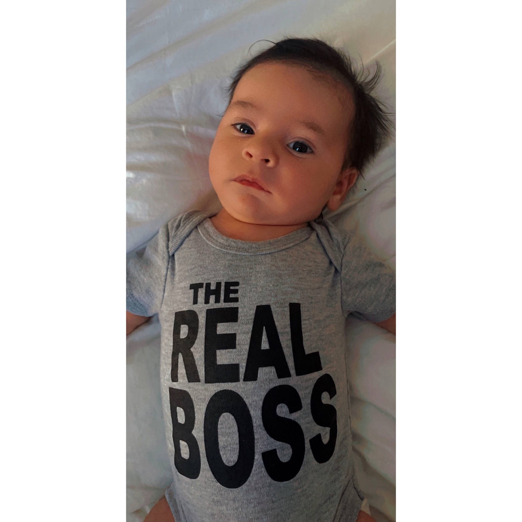 Jarlii joined the competition — help win amazing prizes! baby, baby_toddler_clothing, cheek, child, comfort, electric_blue, eyebrow, face, font, grey, hair, happy, jaw, long_sleeved_t_shirt, nose, person, selfie, sleeve, sportswear, t_shirt