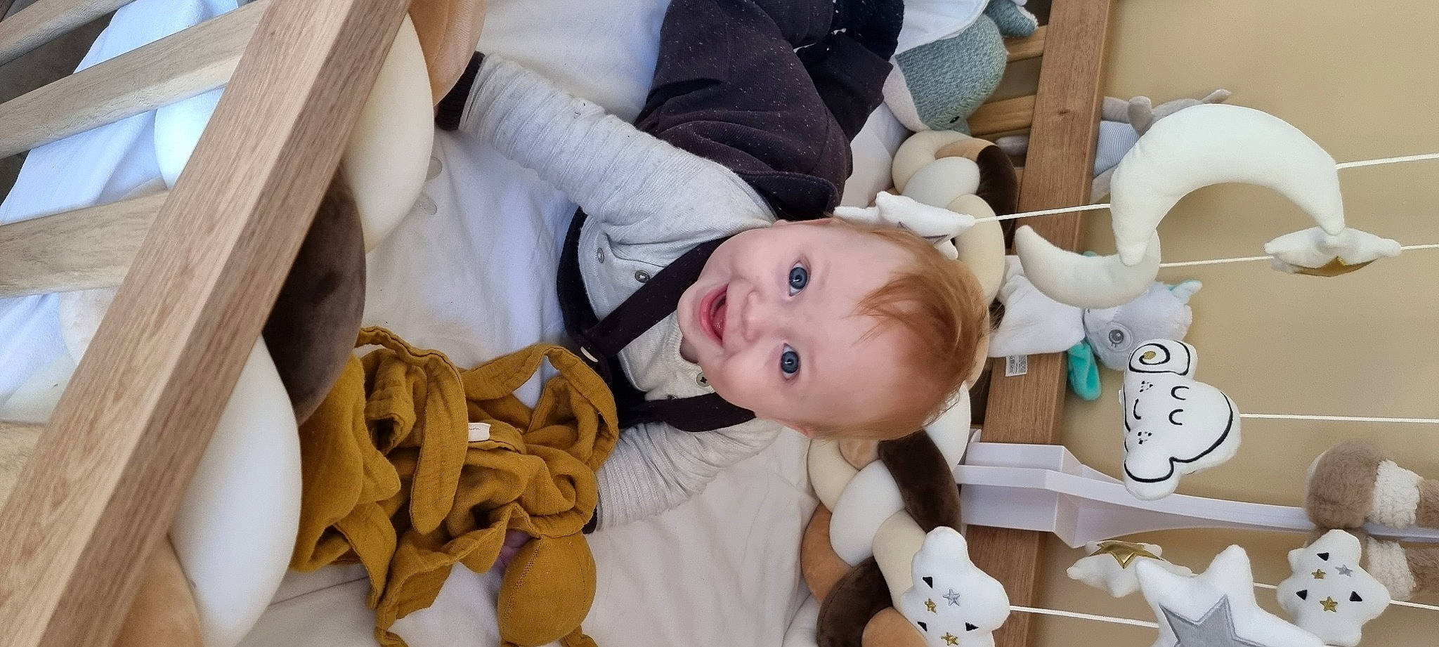 Mattéo participe au concours pour gagner de l'argent avec cette photo : baby, baby_products, baby_safety, baby_toddler_clothing, baby_toys, cheek, child, comfort, fun, happy, head, joy, mammal, person, room, skin, smile, stuffed_toy, toddler, toy