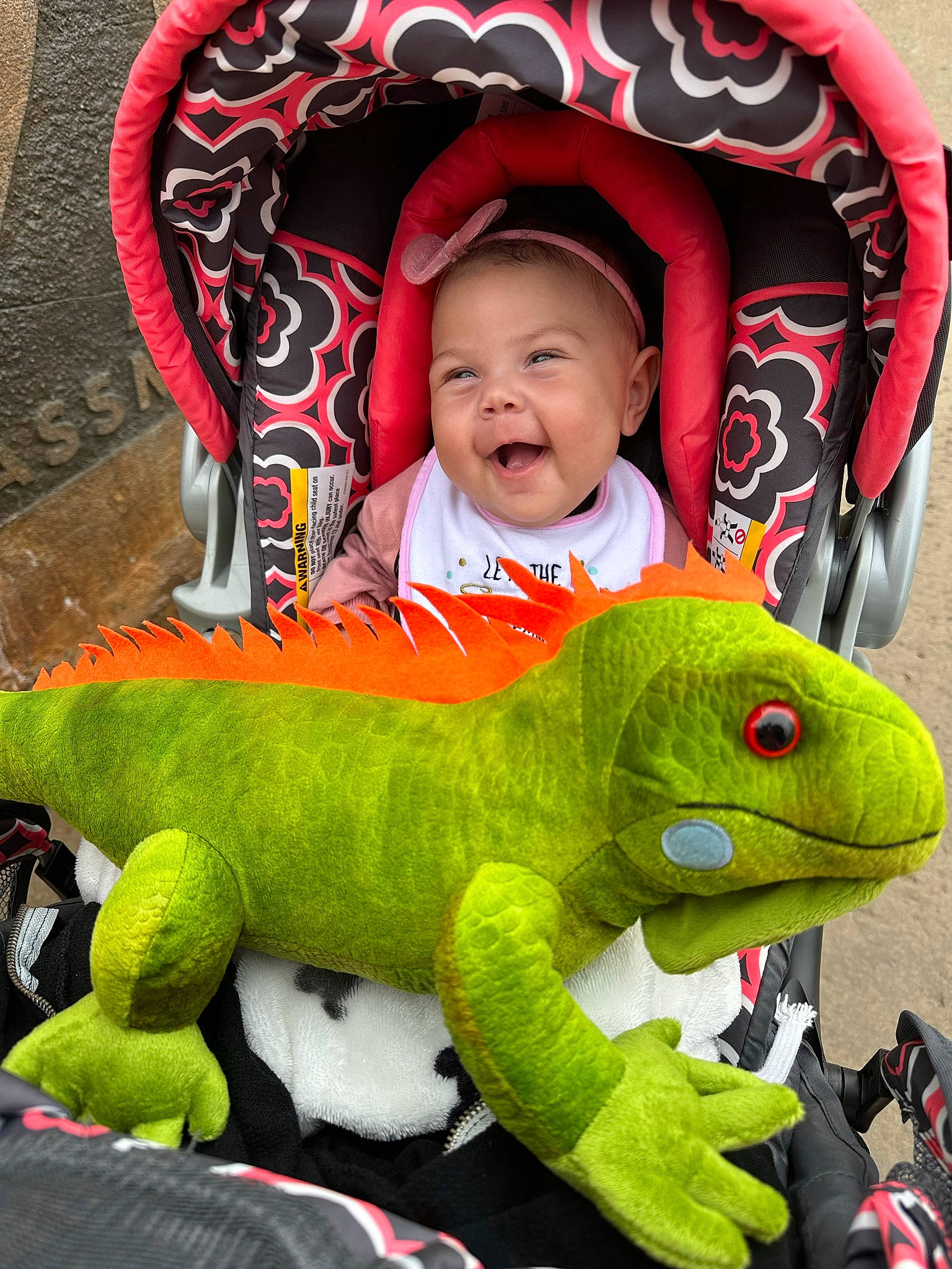 Kensley is registered to the contest to win money with this photo: amphibian, baby, baby_products, baby_toddler_clothing, fun, grass, green, happy, hat, headwear, mouth, person, photograph, plush, sleeve, smile, snapshot, stuffed_toy, textile, toddler