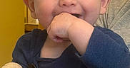 Jordan joined the competition — help win amazing prizes! adult, arm, baby, cheek, child, clothing, expression, eye, face, hair, hand, happy, indoor, mouth, person, skin, sleeve, smiling, table, toddler