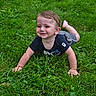 Jordy joined the competition — help win amazing prizes! child, toddler, grass, outdoor, smile, happy, boy, nature, green, clothing, shorts, shirt, face, person, playing, summer, candid, portrait, barefoot, daylight