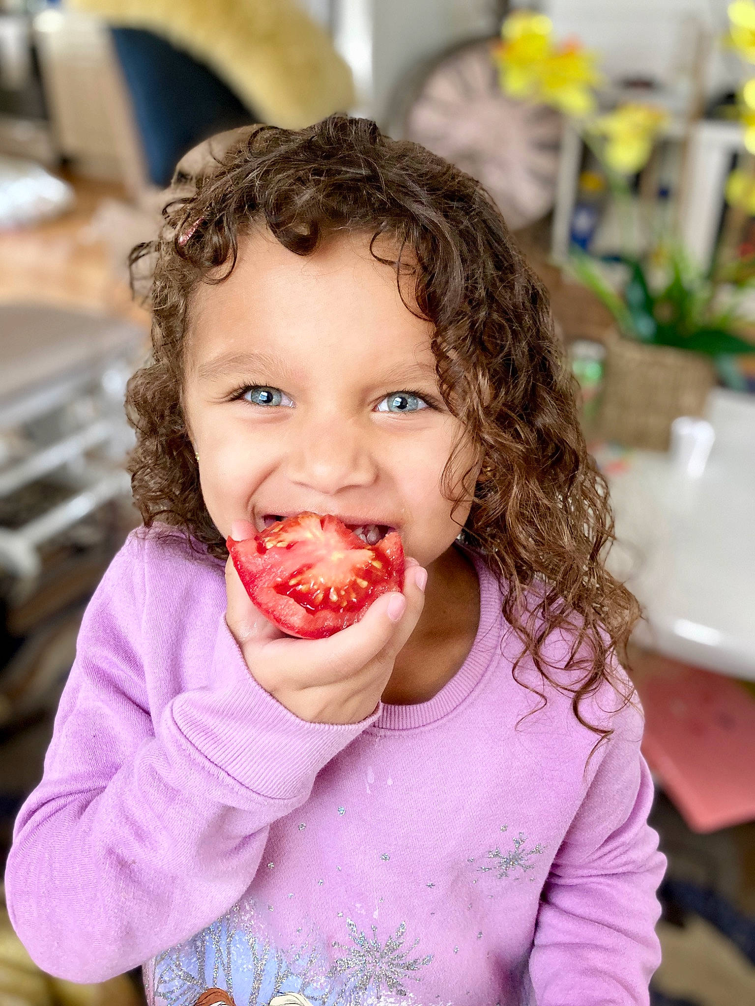 Korrah joined the competition — help win amazing prizes! child, comfort_food, cuisine, dish, eating, food, food_craving, fun, gesture, happy, ingredient, lip, mouth, person, produce, recipe, skin, smile, snack, sweetness