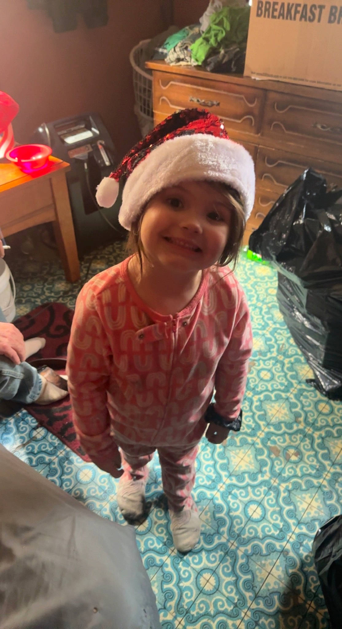 Paislee joined the competition — help win amazing prizes! baby, baby_toddler_clothing, child, christmas, christmas_eve, event, flooring, fun, happy, headgear, headwear, holiday, joy, lap, living_room, luggage_and_bags, person, room, sitting, smile