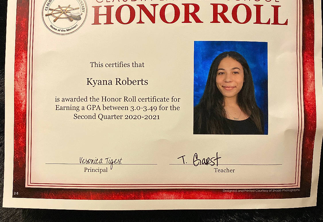 Kyana Roberts is registered to the contest to win money with this photo: academic_certificate, advertising, design, electric_blue, event, eyelash, font, handwriting, happy, joy, person, picture_frame, rectangle, smile
