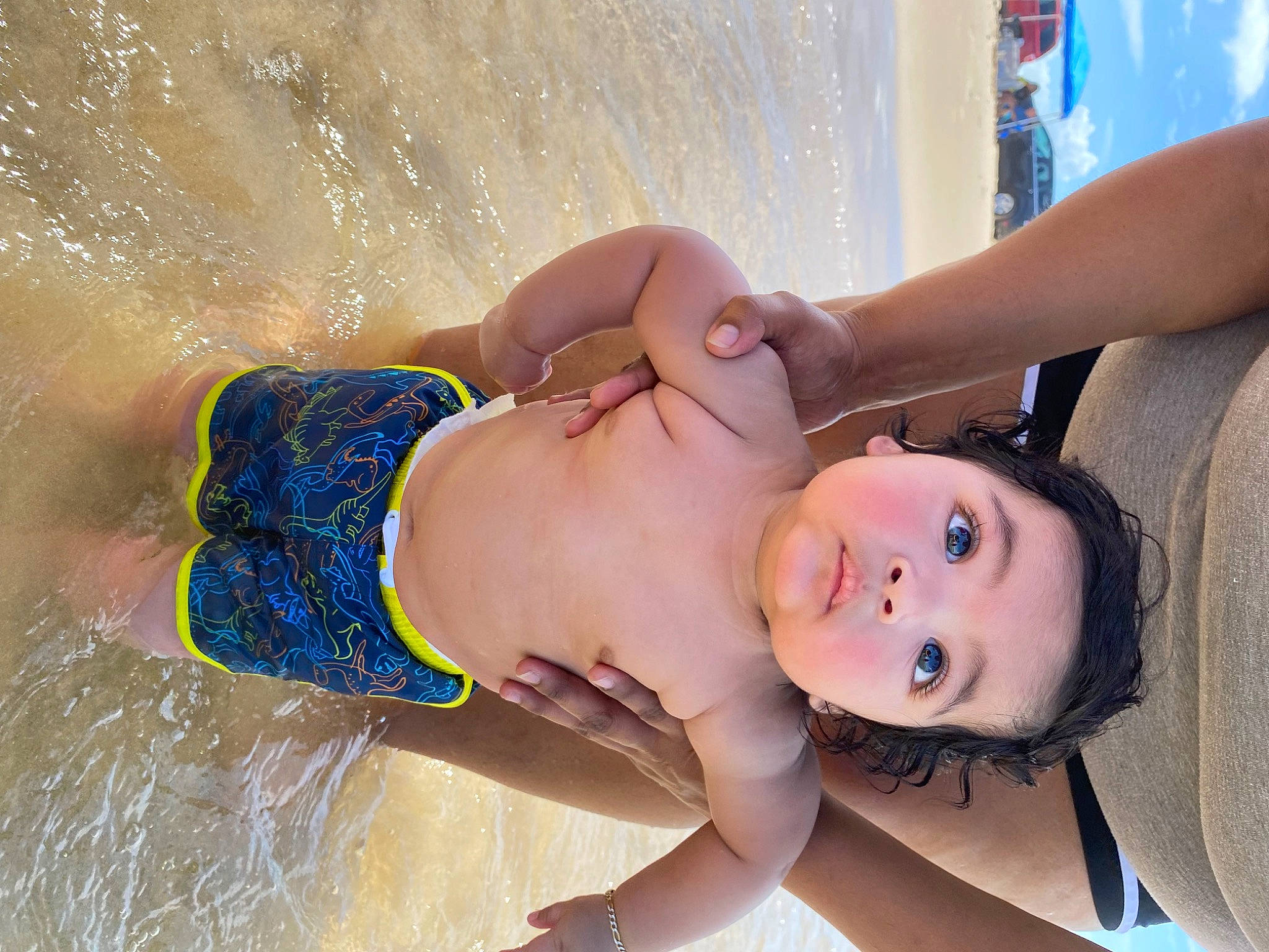 Alijah joined the competition — help win amazing prizes! abdomen, bathing, beach, blond, chest, child, electric_blue, eye, fun, happy, human_body, human_leg, iris, leisure, navel, person, skin, swimwear, thigh, toddler