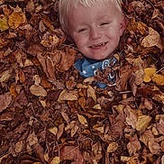 James joined the competition — help win amazing prizes! child, smiling, blonde_hair, autumn_leaves, fall, outdoor, nature, play, happy, face, head, seasonal, leaves, childhood, joy, portrait, casual, fun, person, young