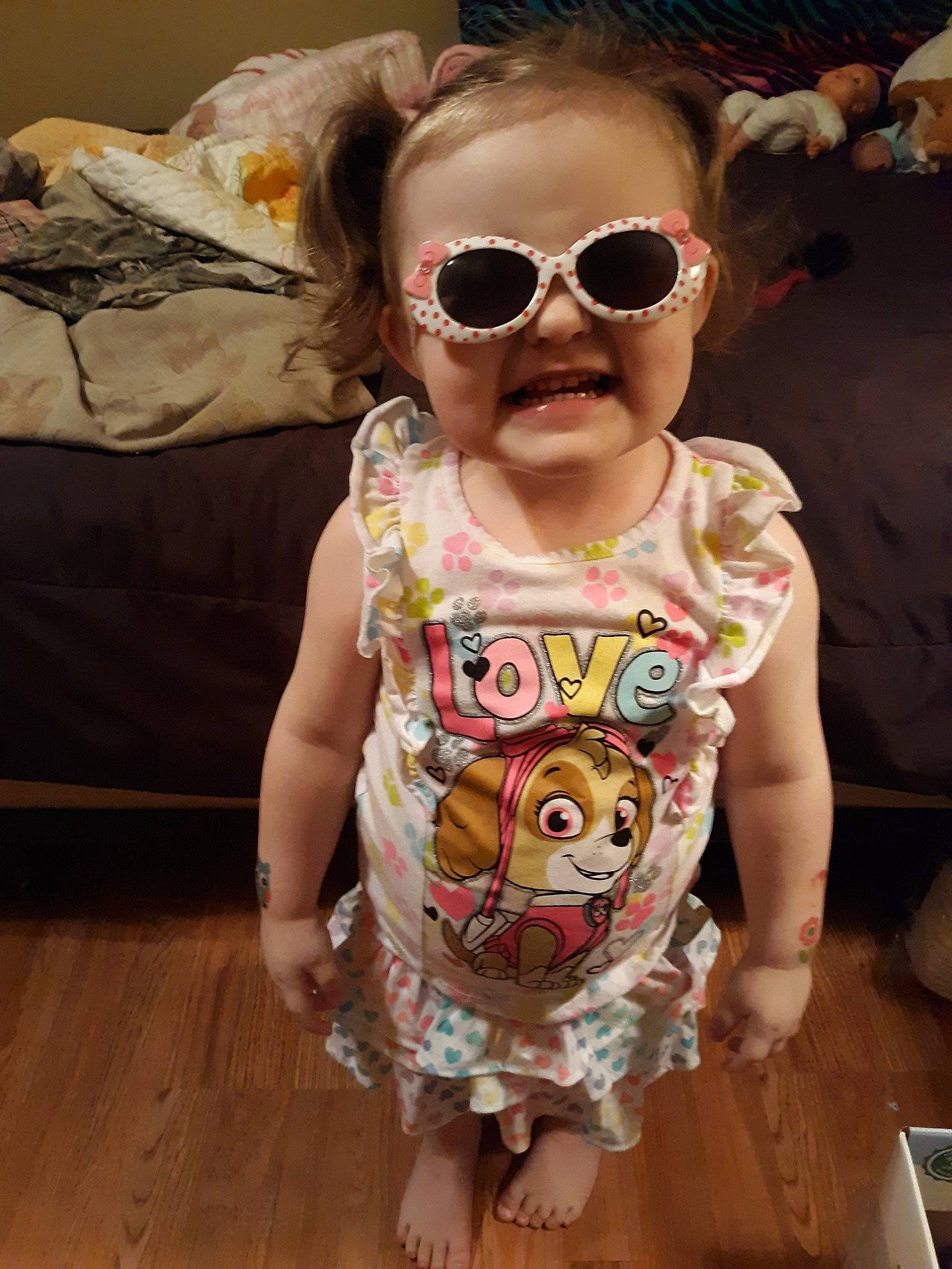 Natalie joined the competition — help win amazing prizes! child, cool, eyewear, glasses, head, person, smile, sunglasses, toddler, vision_care