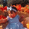 Mía Karla joined the competition — help win amazing prizes! autumn, baby, bow, buildings, child, city, dress, facial_expression, fall, flowers, garden, girl, halloween, headband, outdoor, polka_dots, portrait, pumpkin, sitting, toddler