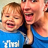Benjamin joined the competition — help win amazing prizes! toddler, child, adult, parent, mother, selfie, portrait, smiling, laughing, happy, faces, family, blue_shirt, matching_outfits, indoor, close_up, short_hair, teeth, playful, mirrored_text