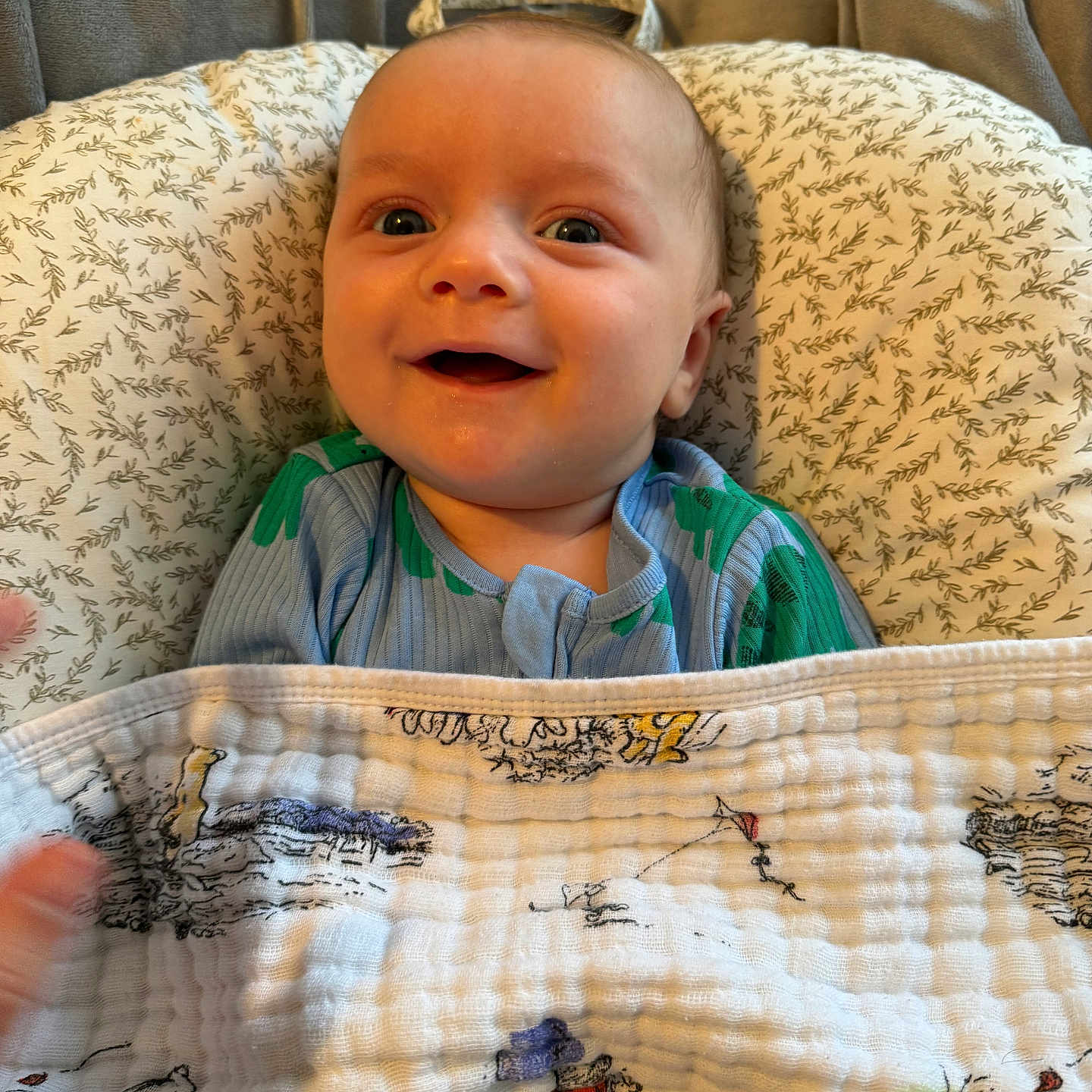 Hudson joined the competition — help win amazing prizes! baby, bed, blanket, bodypart, couch, crib, cushion, face, finger, furniture, hand, head, homedecor, infantbed, linen, newborn, person, photography, portrait, quilt