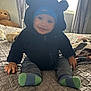 Kayson-Jay joined the competition — help win amazing prizes! baby, child, smiling, hoodie, bear_ears, bed, blanket, socks, indoors, curtains, teddy_bear, window, cozy, cute, person, clothing, happy, portrait, seated, soft_lighting