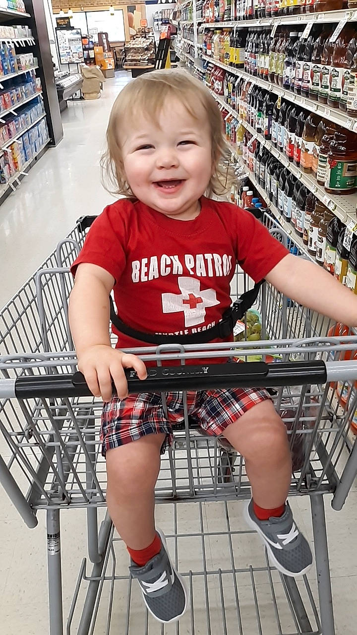Blaine joined the competition — help win amazing prizes! cart, child, convenience_store, design, footwear, grocery_store, joy, leg, pattern, person, plaid, product, retail, service, shoe, shopping, shopping_cart, supermarket, tartan, thigh