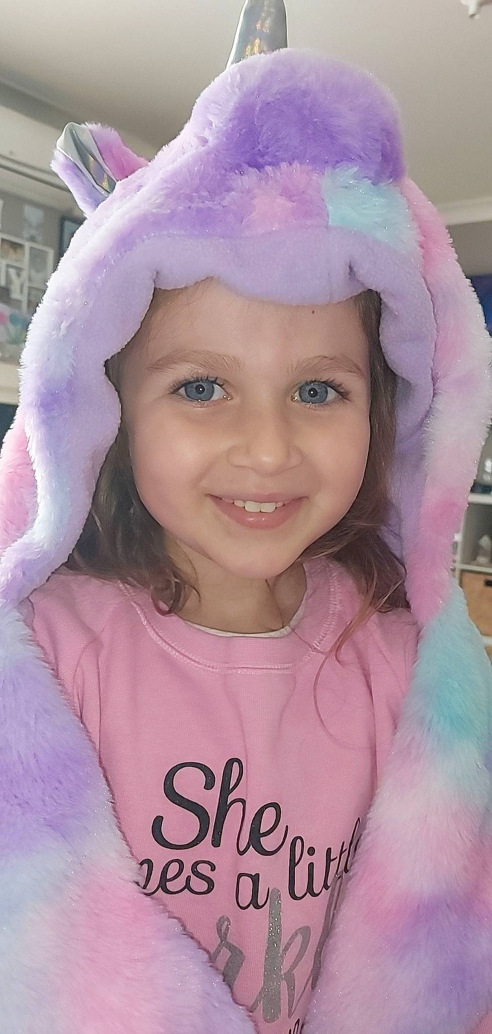 Ayva is registered to the contest to win money with this photo: beauty, cap, cheek, costume_hat, eye, eyebrow, eyelash, fun, happy, head, headgear, headwear, iris, joy, lip, magenta, person, pink, purple, sleeve