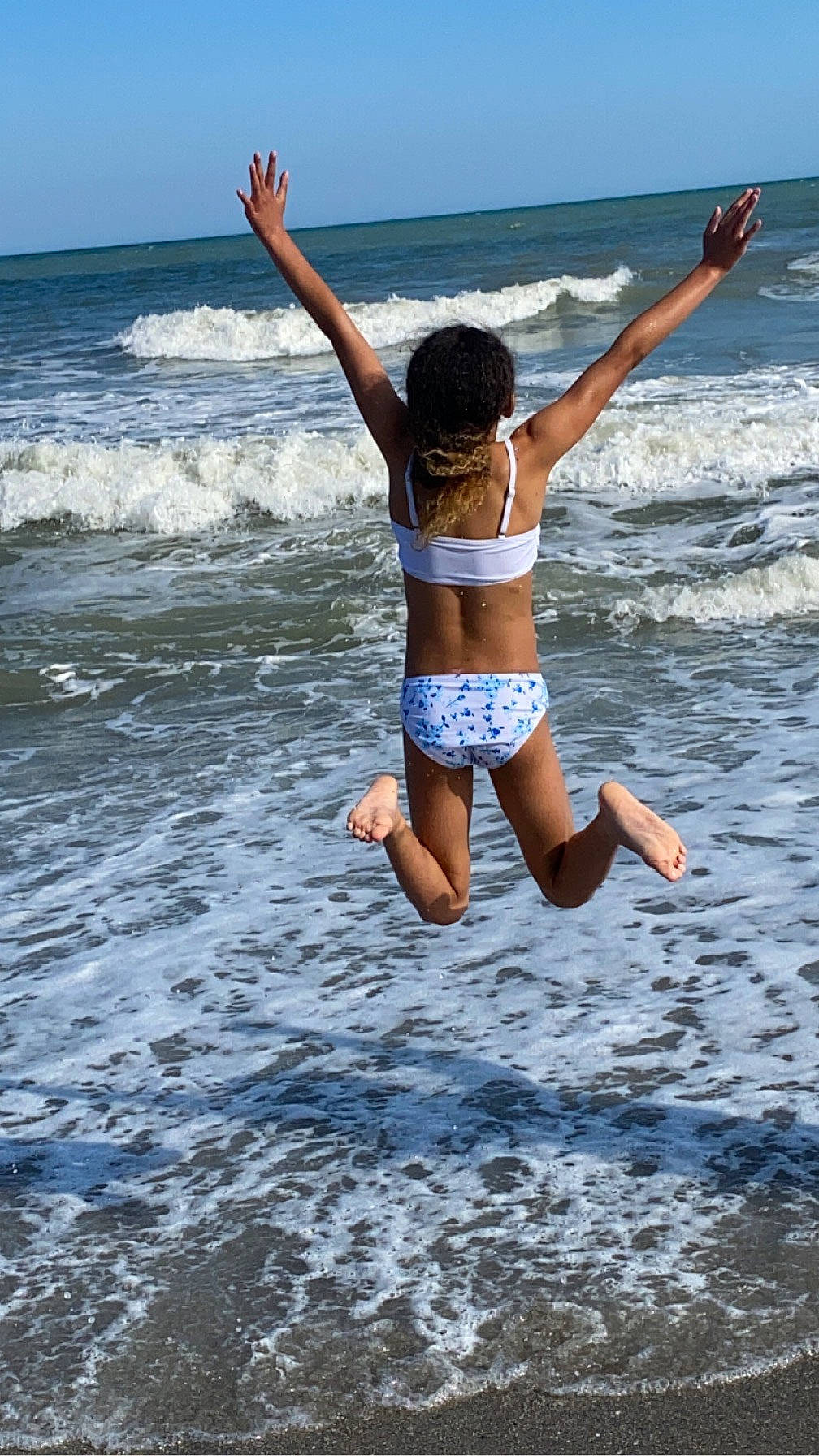 Morgan joined the competition — help win amazing prizes! barechested, barefoot, beach, fun, gesture, happy, human_leg, leisure, people_in_nature, people_on_beach, person, recreation, shorts, sky, swimwear, thigh, undergarment, underpants, waist, water