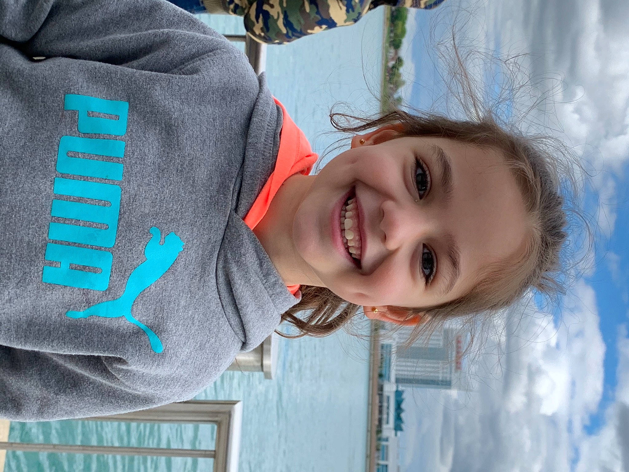 Selena joined the competition — help win amazing prizes! azure, blue, face, green, hair, happy, head, joy, leisure, nose, organ, person, photograph, red, skin, sleeve, smile, toddler, tree, water