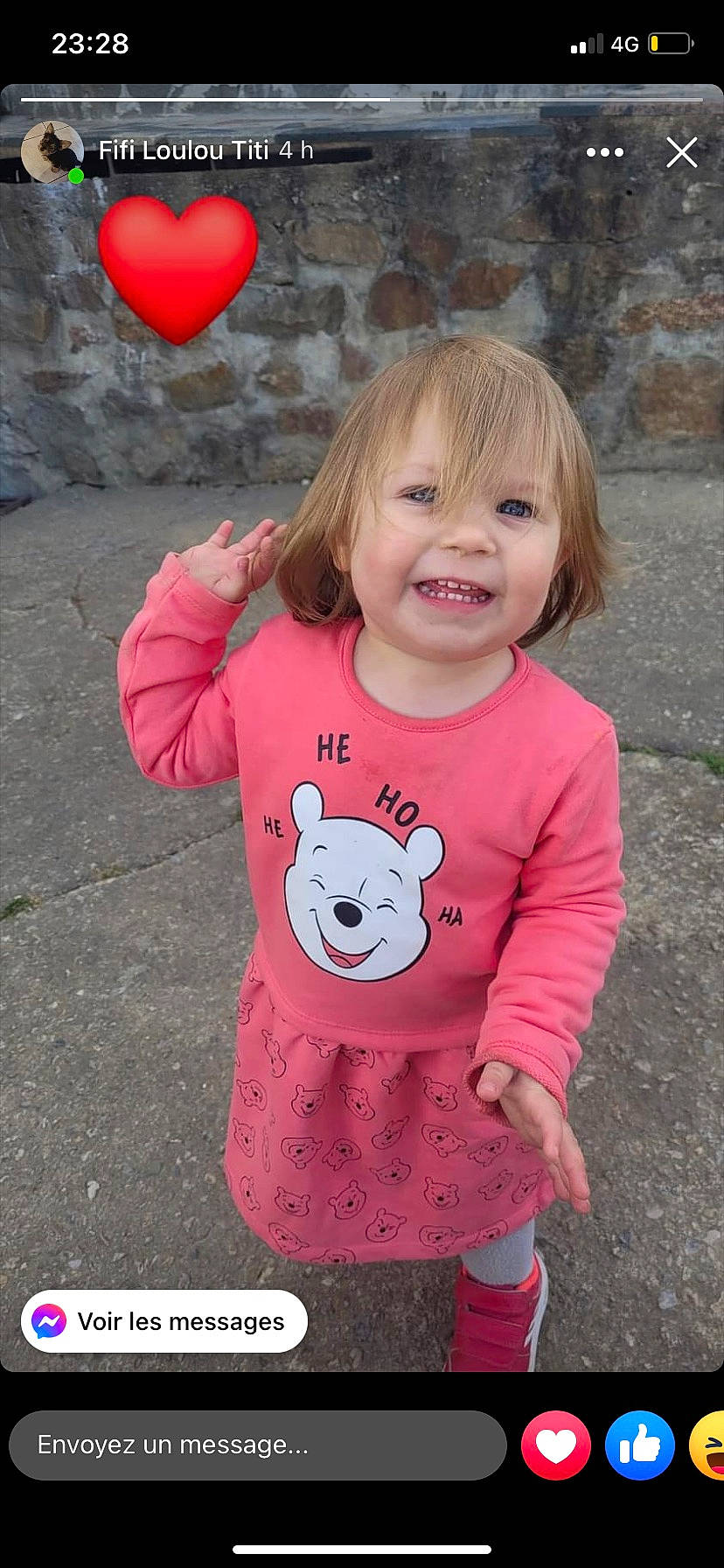 Nevia participe au concours pour gagner de l'argent avec cette photo : baby, baby_toddler_clothing, facial_expression, fun, gesture, happy, head, joy, magenta, organ, people, person, photograph, pink, plant, red, sleeve, smile, standing, t_shirt