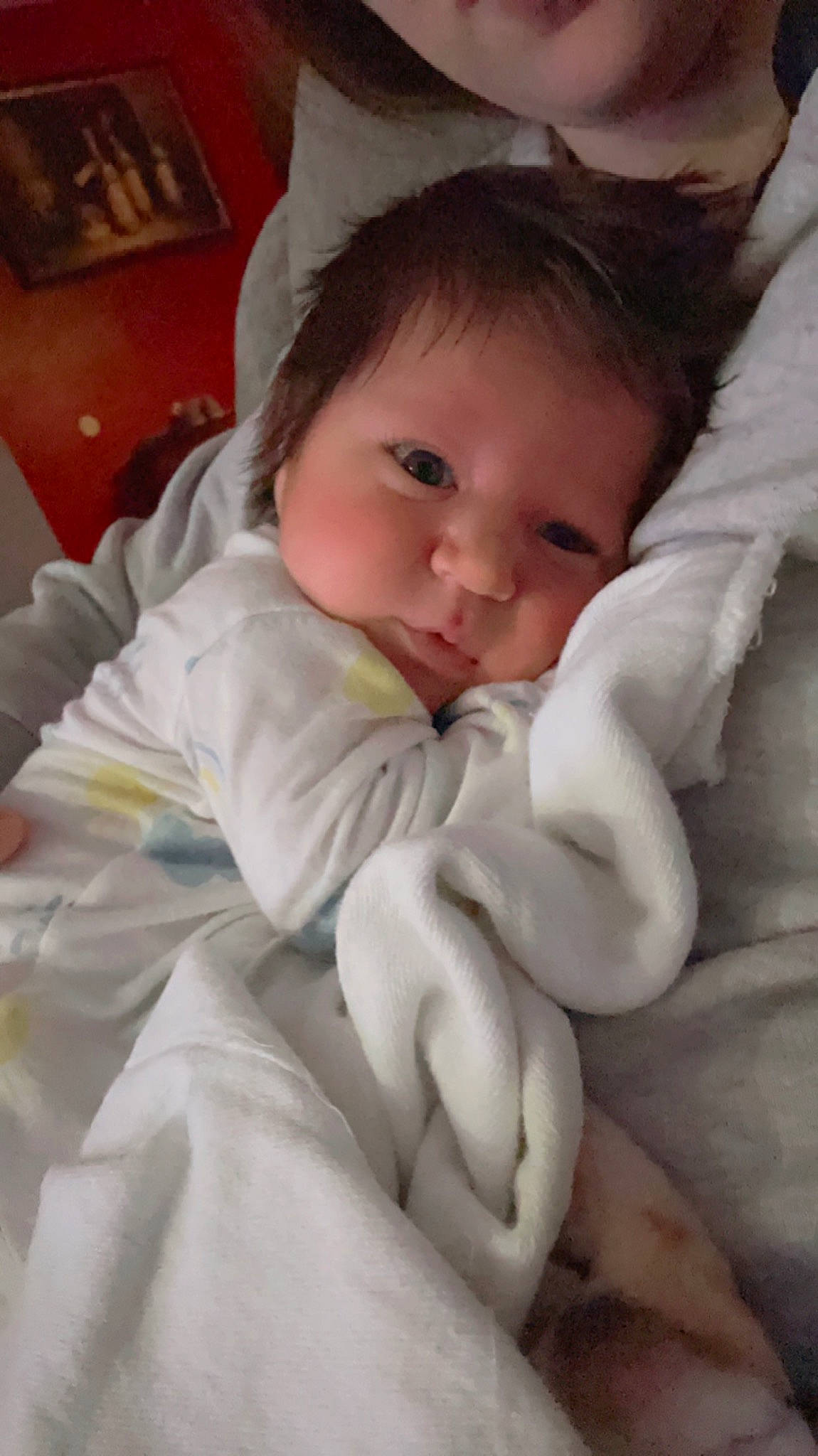 Coleson joined the competition — help win amazing prizes! baby, baby_toddler_clothing, cheek, child, comfort, eye, eyebrow, face, fur, gesture, happy, head, iris, linens, lip, nose, person, sitting, smile, thumb