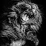 animal, black_and_white, cat, closeup, cute, dark_background, feline, fluffy, fur, mouth_open, pet, portrait, sharp, sleepy, teeth, texture, tongue, whiskers, wild, yawning