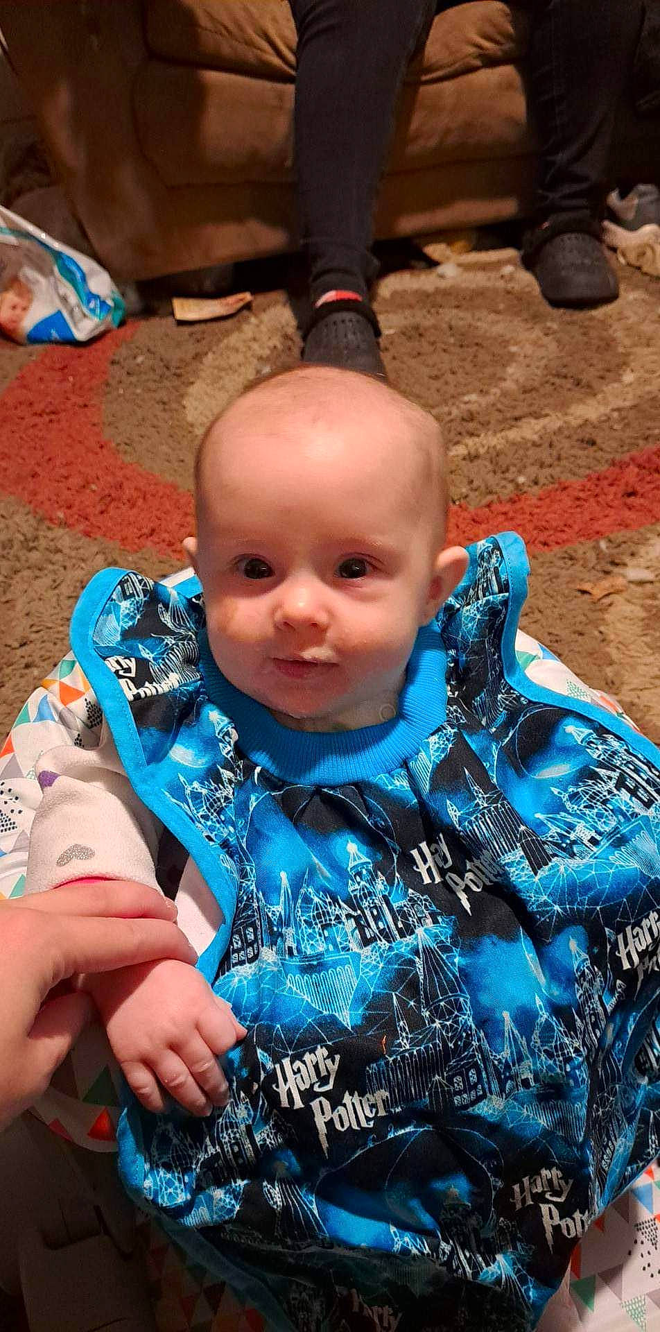 Anastasia joined the competition — help win amazing prizes! baby, baby_products, baby_toddler_clothing, blue, cheek, child, electric_blue, fun, happy, leisure, mouth, person, personal_protective_equipment, recreation, sitting, t_shirt, toddler, vacation