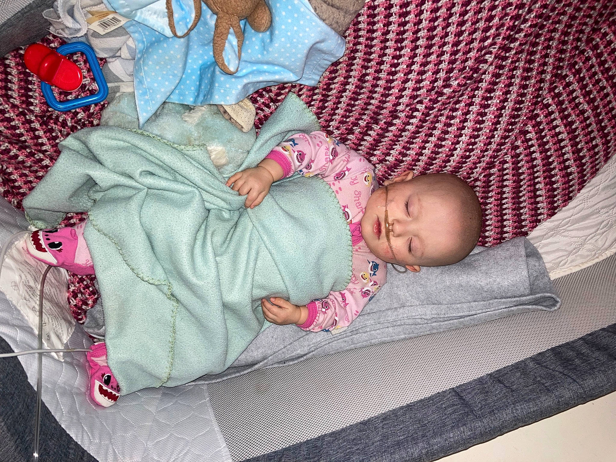 Genesis joined the competition — help win amazing prizes! baby, baby_products, baby_sleeping, baby_toddler_clothing, bedding, bedtime, child, comfort, couch, linens, magenta, nap, pattern, person, pink, room, sitting, sleep, sleeve, toddler