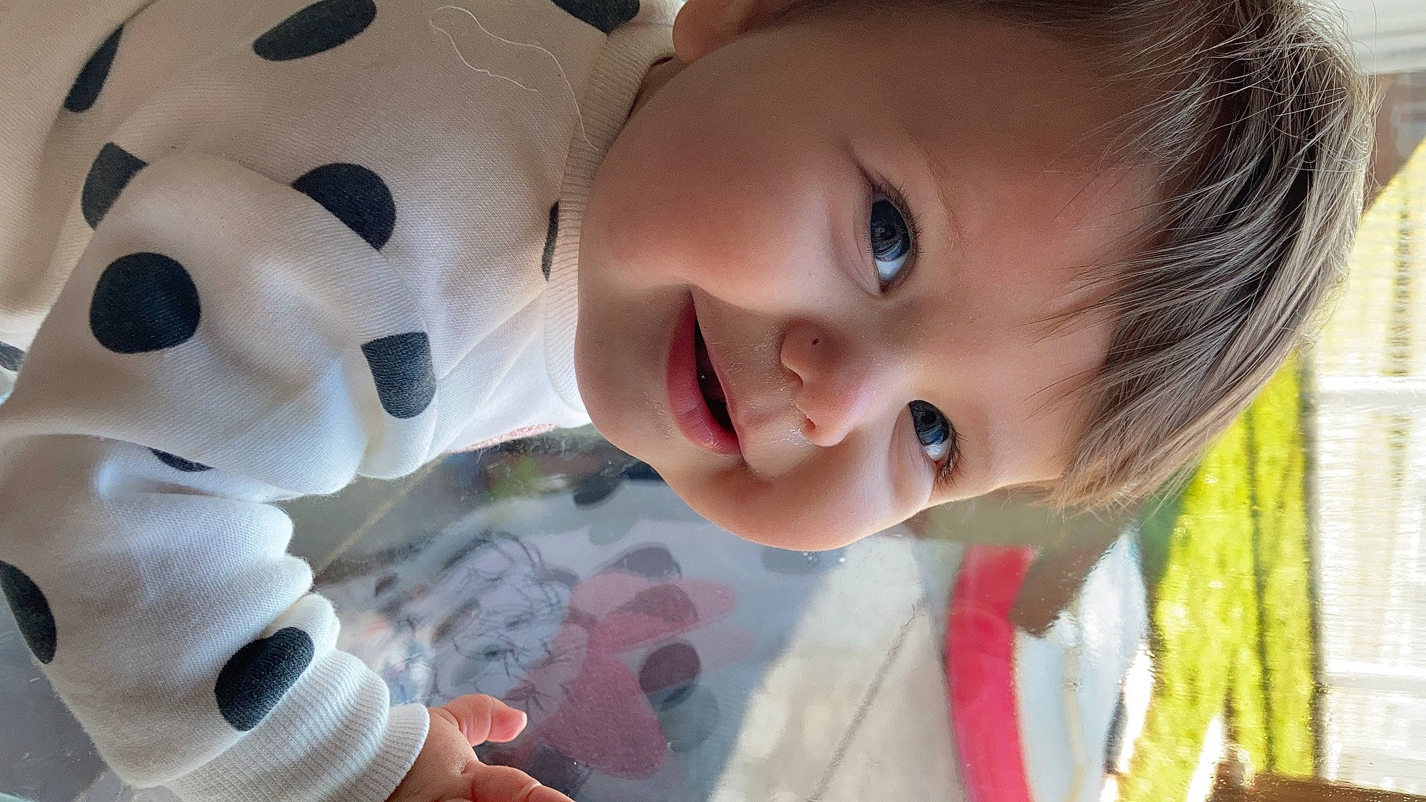 Meadow joined the competition — help win amazing prizes! baby, cheek, eye, eyebrow, eyelash, face, facial_expression, happy, head, iris, lip, mammal, mouth, nose, organ, person, plant, product, skin, smile
