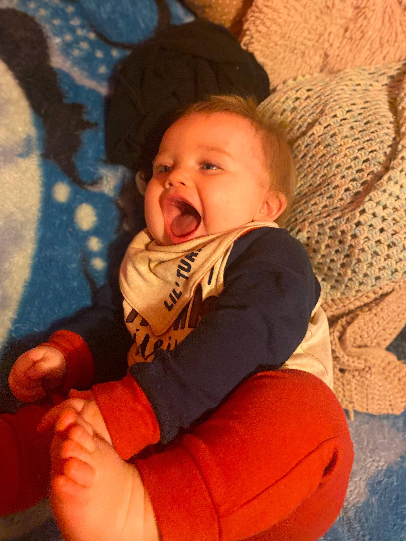 Aiden joined the competition — help win amazing prizes! baby, cheek, chin, comfort, eye, face, finger, flash_photography, gesture, hand, happy, head, human_body, lip, mouth, nose, orange, person, skin, smile