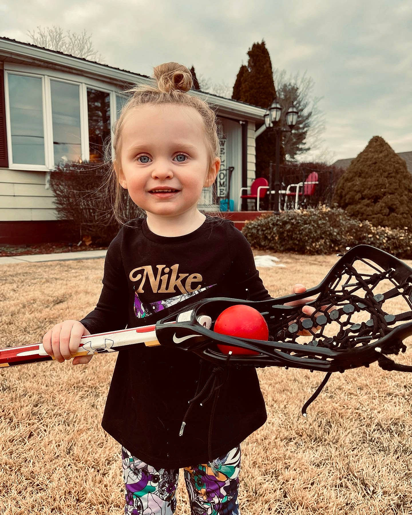 Milena joined the competition — help win amazing prizes! child, cloud, fun, garden_tool, grass, happy, house, joy, leisure, outdoor_play_equipment, people_in_nature, person, play, recreation, sky, smile, soil, t_shirt, toddler, tree