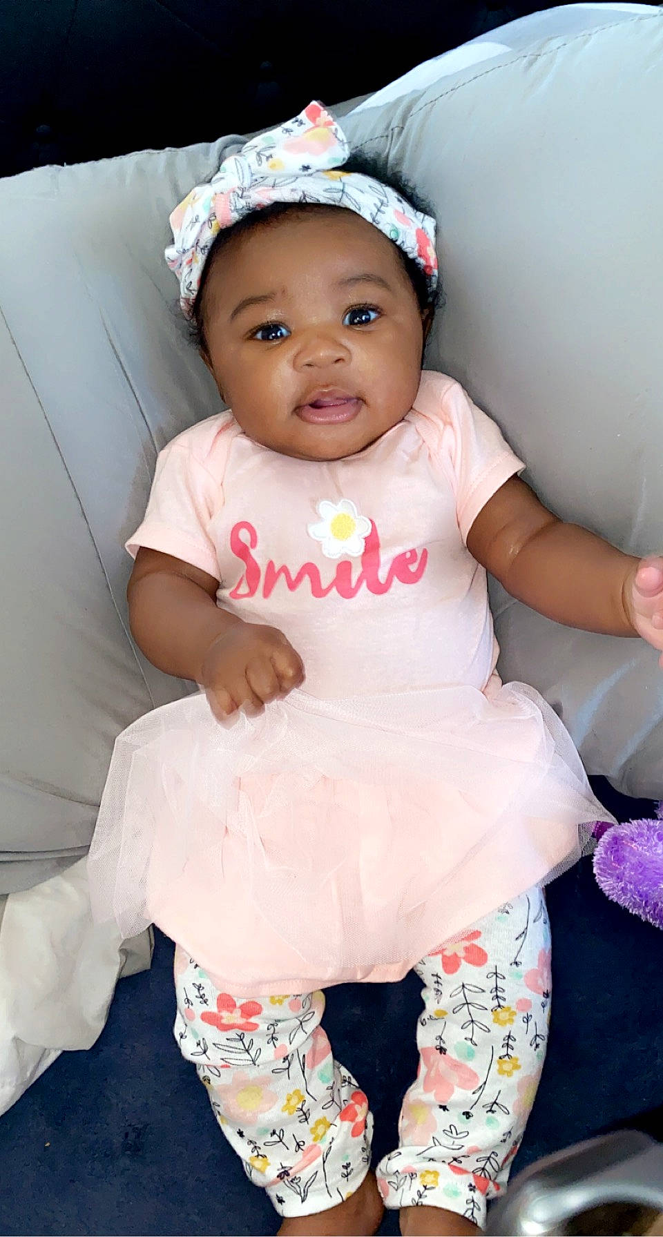 Jada joined the competition — help win amazing prizes! arm, baby, baby_toddler_clothing, cheek, child, eyelash, facial_expression, finger, happy, headwear, lip, magenta, neck, organ, person, pink, product, skin, sleeve, textile