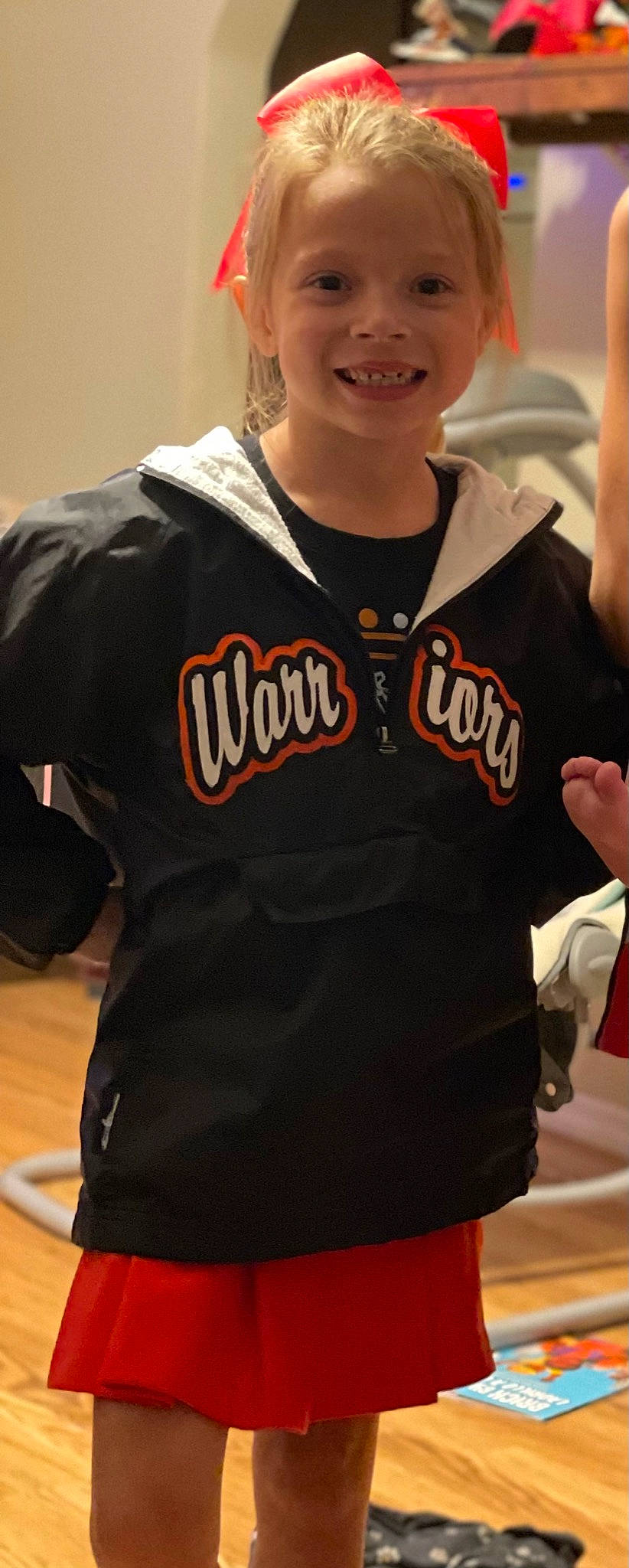 Emma joined the competition — help win amazing prizes! ball_game, competition_event, elbow, font, gesture, jersey, joint, joy, orange, person, player, sleeve, smile, sports, sports_jersey, sports_uniform, sportswear, t_shirt, team_sport, thigh