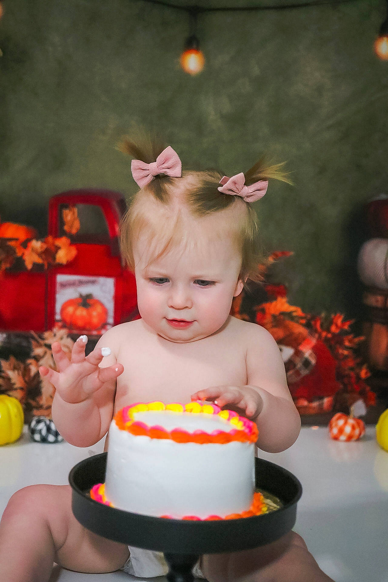 Whitley joined the competition — help win amazing prizes! baby, birthday, birthday_cake, cake, cake_decorating, cake_decorating_supply, child, dessert, event, food, fun, hairstyle, happy, icing, orange, person, sugar_cake, sugar_paste, sweetness, toddler