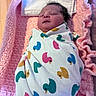 Veda is registered to the contest to win money with this photo: newborn, baby, wrapped, blanket, duck_pattern, sleeping, pink, crocheted_blanket, soft, pillow, infant, cute, indoors, resting, child, person, portrait, cozy, toddler, peaceful