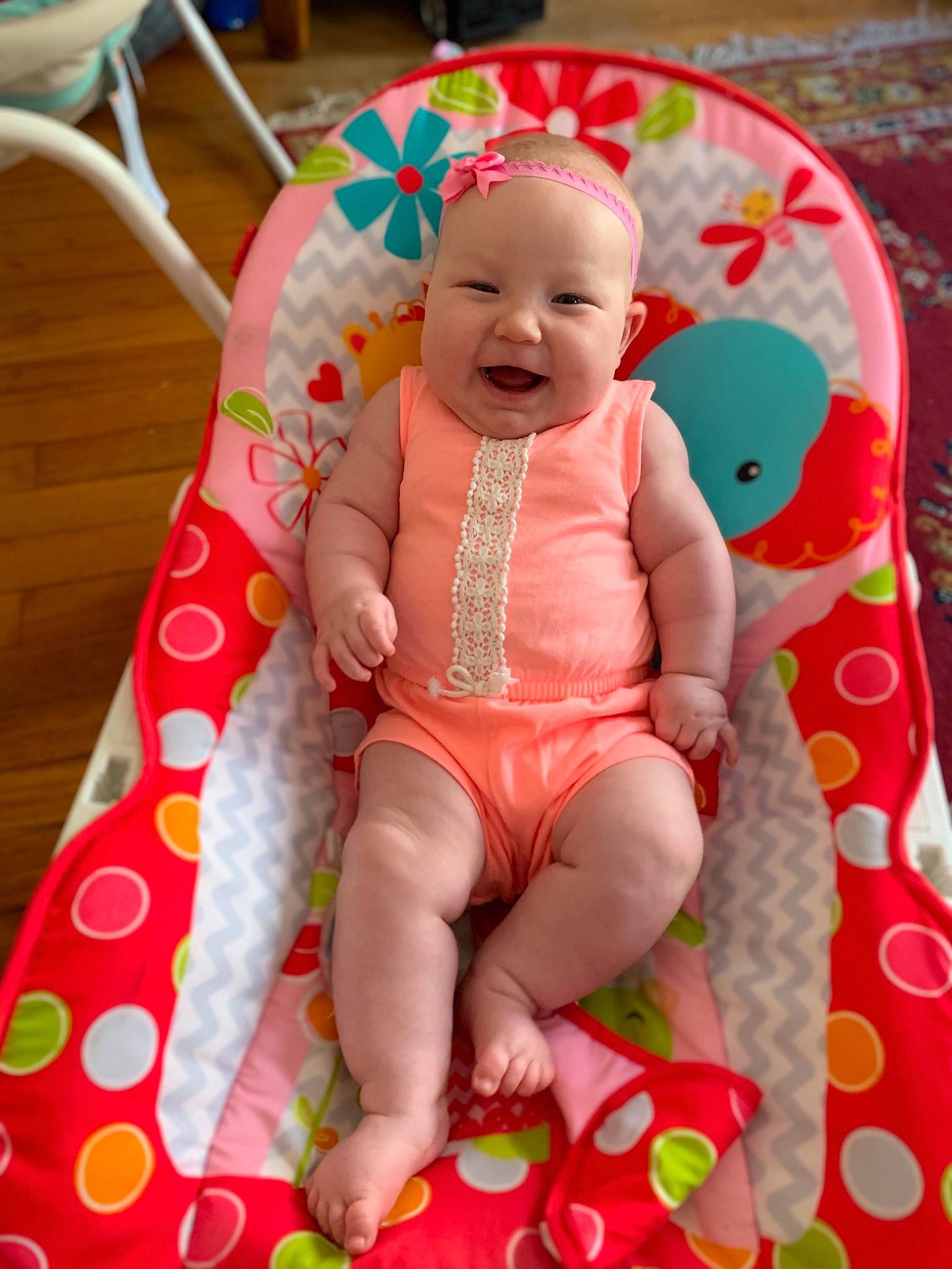 Kaiah joined the competition — help win amazing prizes! baby, baby_products, baby_toddler_clothing, baby_toys, child, nap_mat, person, pink, product, skin, textile, toddler, toy