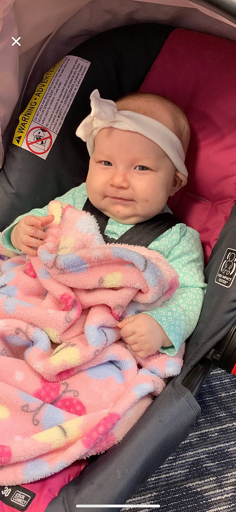 Kaiah is registered to the contest to win money with this photo: baby, baby_carriage, baby_products, cheek, child, person, pink, product, toddler