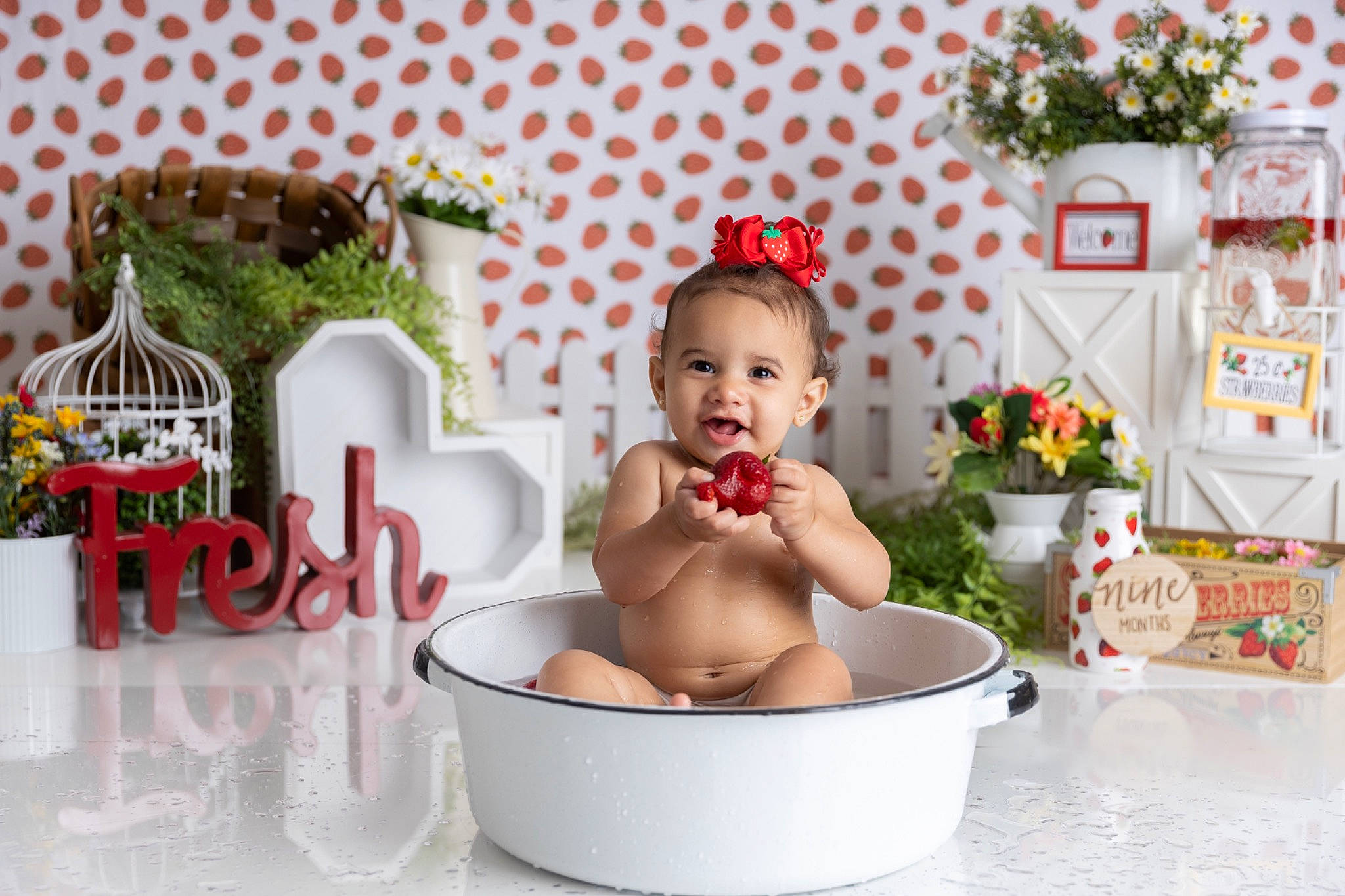 Angelina joined the competition — help win amazing prizes! baby, bathing, bowl, child, diaper, dishware, event, font, happy, houseplant, natural_foods, peach, person, plant, recipe, room, serveware, superfood, sweetness, tableware