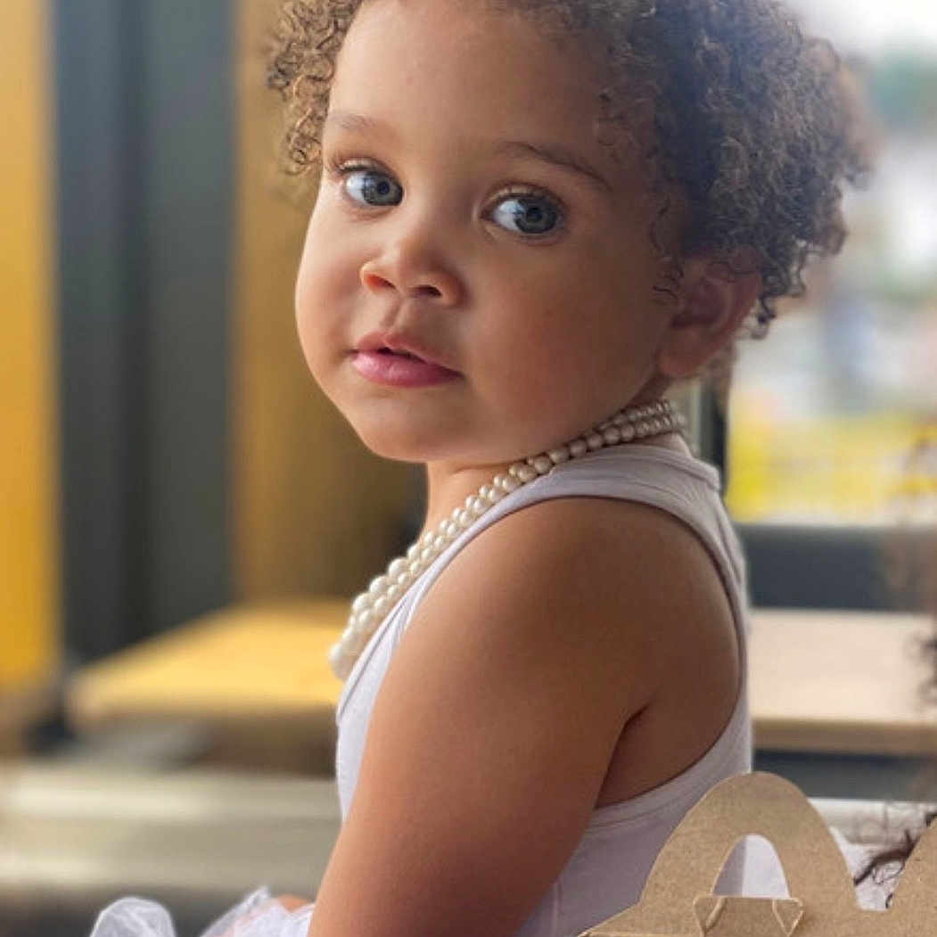 Weslyn joined the competition — help win amazing prizes! accessories, blackhair, blonde, box, child, clothing, curlyhair, dress, face, female, girl, hair, happy, head, jewelry, necklace, person, photography, portrait, smile