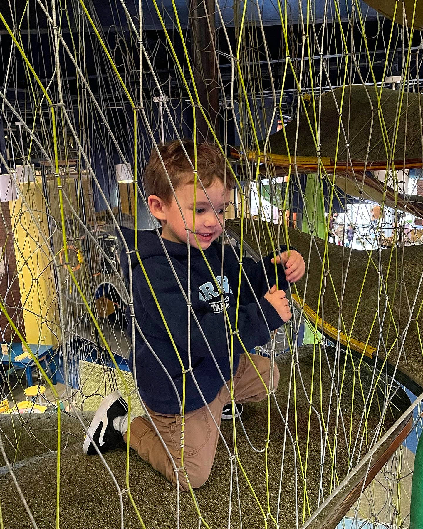 Isaac joined the competition — help win amazing prizes! chain_link_fencing, child, fun, grass, grass_family, happy, human_settlement, joy, leisure, line, mesh, net, people_in_nature, person, plant, public_space, recreation, smile, toddler, tree