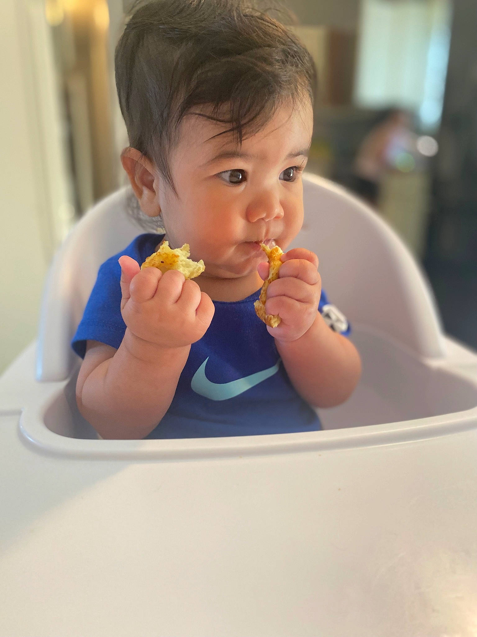 Lorenzo joined the competition — help win amazing prizes! baby, baby_grabbing_for_something, baby_playing_with_food, baby_playing_with_toys, baby_toddler_clothing, bathing, biting, cheek, dishware, drinkware, finger, food_craving, fun, gesture, nail, person, sweetness, table, tableware, thumb